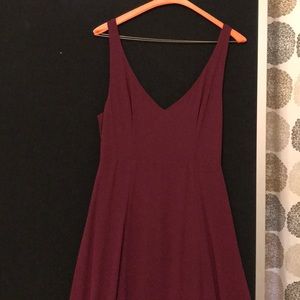 Long burgundy dress